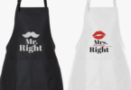 Mr Right and Mrs Always Right matching couples aprons, valentines gifts for him